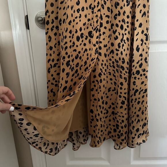 Nicholas Leopard Print Tie Front Silk Maxi Dress - Picture 8 of 10